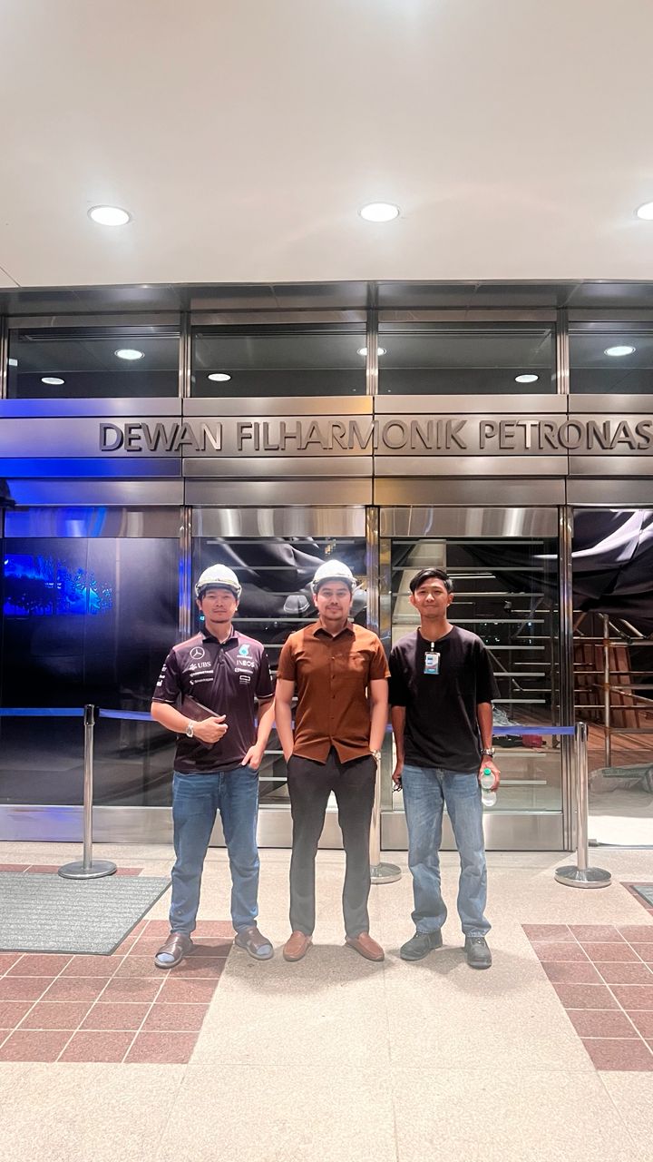 Temagi team on site at Dewan Filharmonik Petronas, KLCC